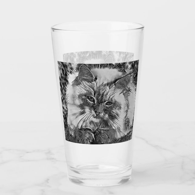 Verre AnimalArtBW_Cat_07 (Devant)