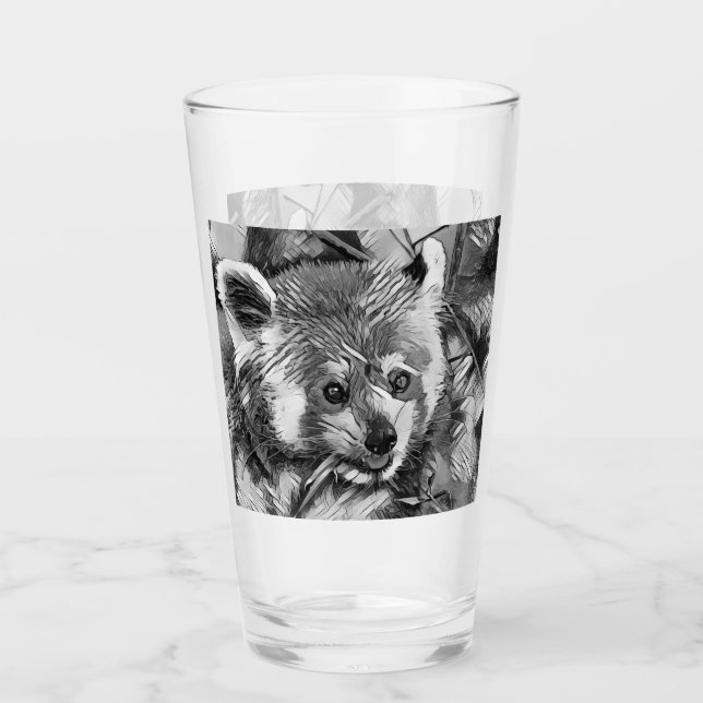 Verre AnimalArtBW_RedPanda_003 (Devant)