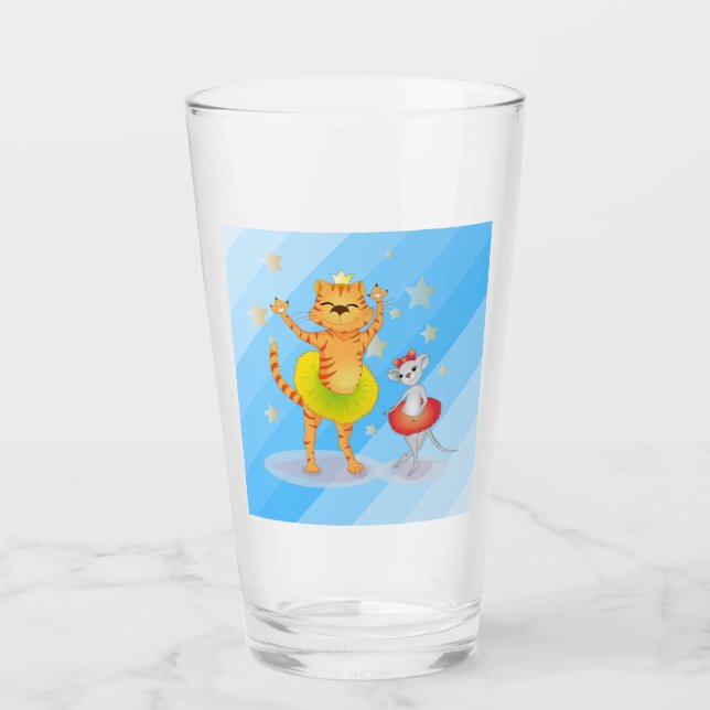 Verre Animaux caricaturaux mignons (Devant)
