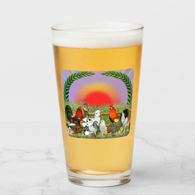 Verre Animaux de ferme (Devant (rempli))