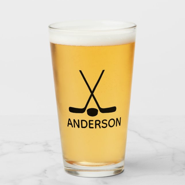 Verre anniversaire de hockey Groomsmen Cadeaux, Groomsme (Devant (rempli))
