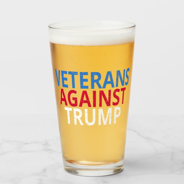 Verre Anti-Trump - Les vétérans contre Trump (Devant (rempli))