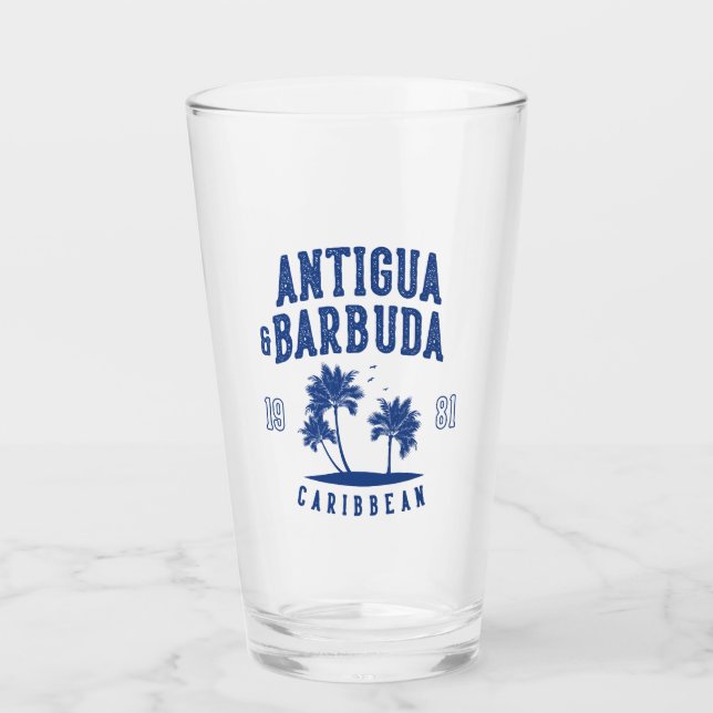 Verre Antigua & Barbuda Palmier des Caraïbes (Devant)