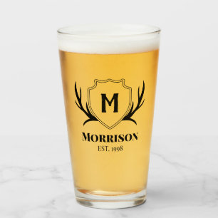 Verre Antler & Shield Rustic Monogramme