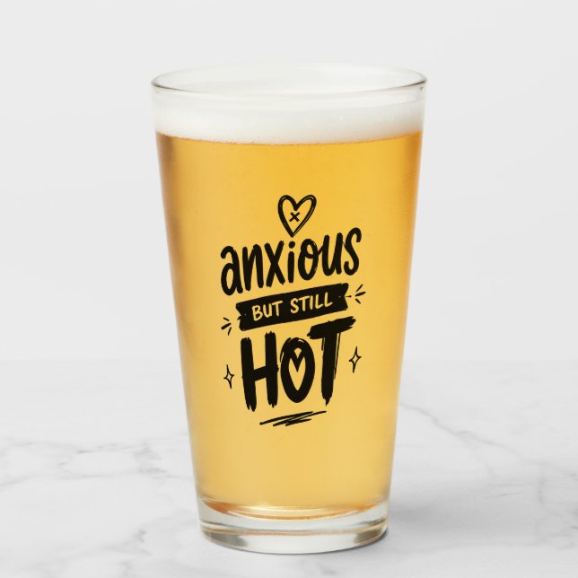 Verre Anxieux Mais Chaud (Devant (rempli))