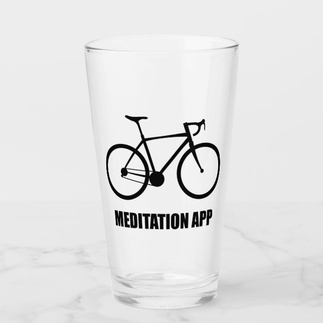 Verre Application de méditation de vélo (Devant)