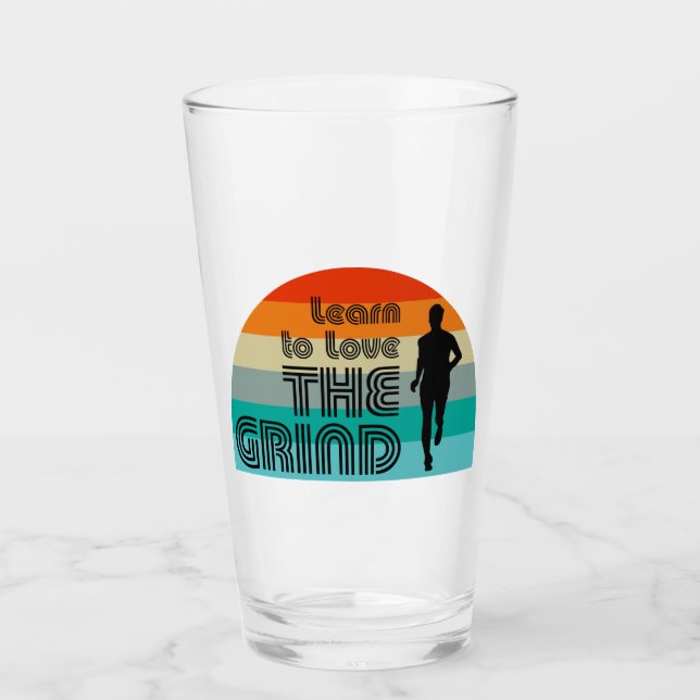 Verre Apprenez À Aimer Le Grind Running Retro (Devant)