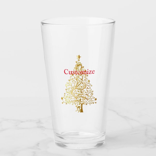 Verre Arbre de Noël Fancy Gold Thunder_Cove  (Devant)
