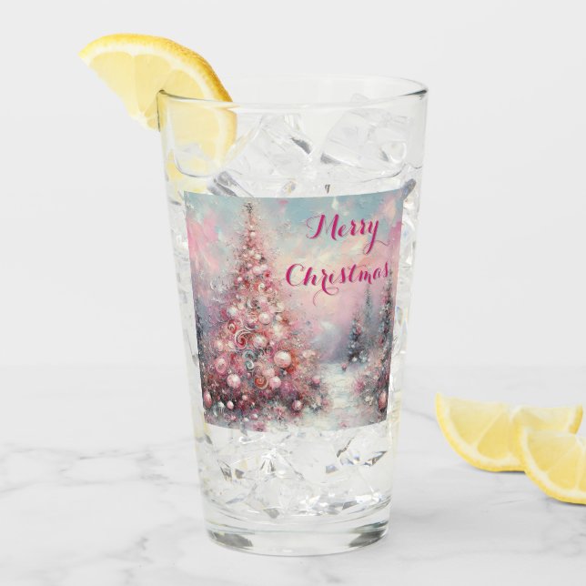 Verre Arbre de Noël impressionniste (Devant glace)