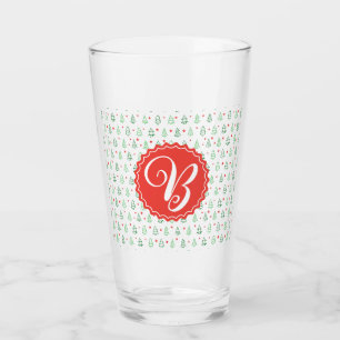 Verre Arbre de Noël rouge et vert