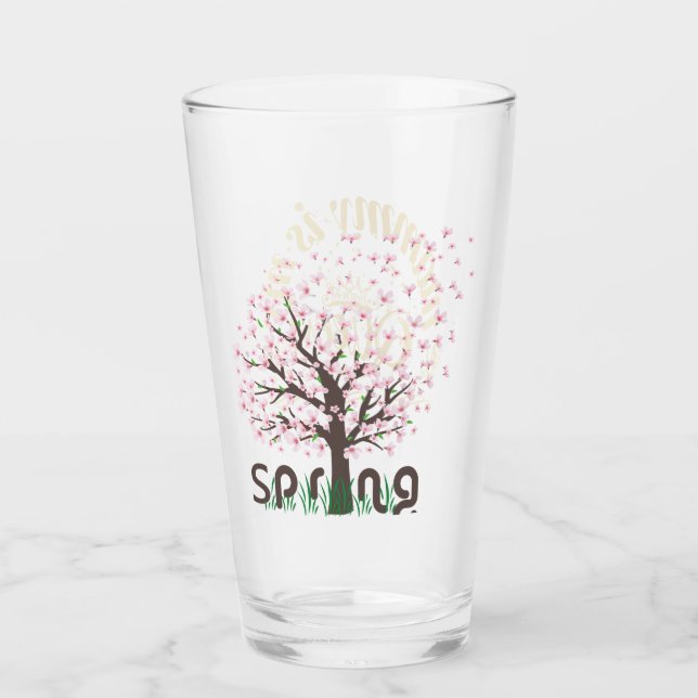 Verre Arbre printanier (Devant)