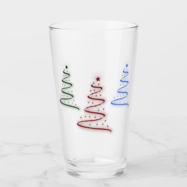 Verre Arbres colorés - (Devant)