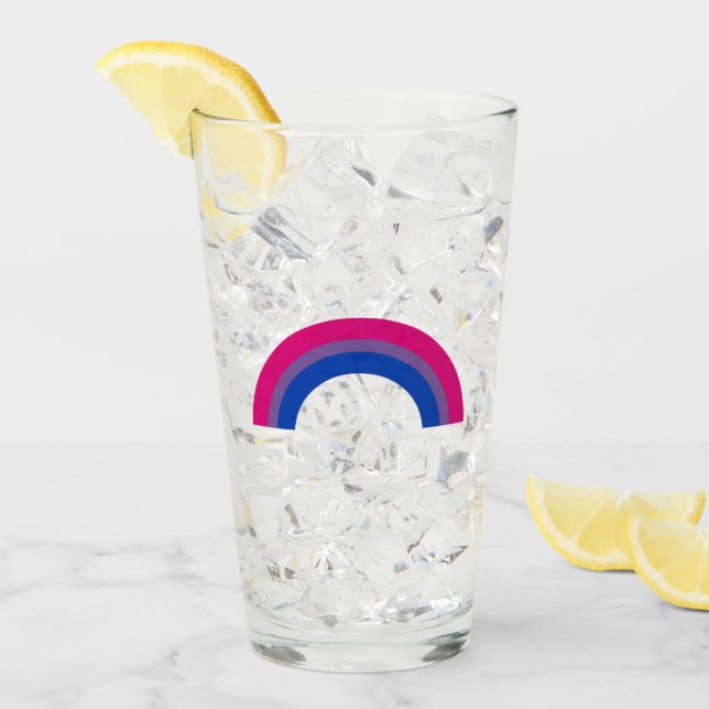 Verre Arc-en-ciel bisexuel (Devant glace)