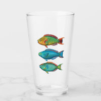 Verre arc-en-ciel, Queen et Stoplight Parrotfish