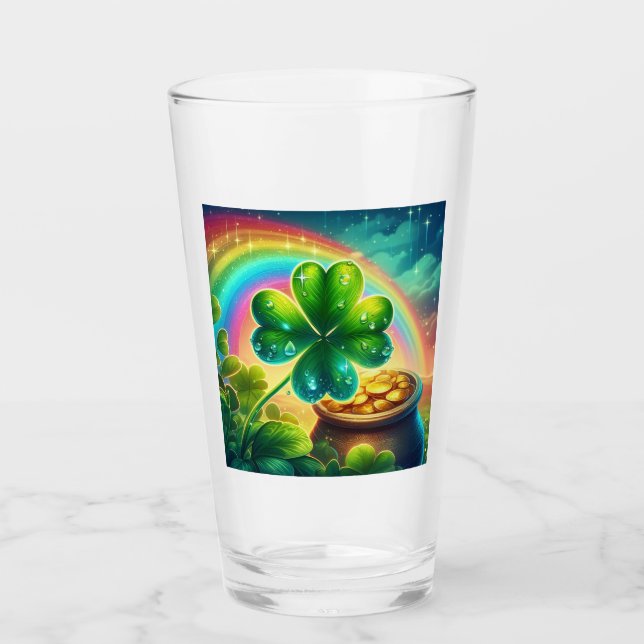 Verre Arc-en-ciel Saint Patrick's Day trver (Devant)