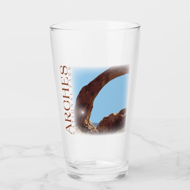 Verre Arches Pint Glass, Parking National Tumbler (Devant)