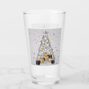 Verre Argent Gold et Arbre de Noël Noir