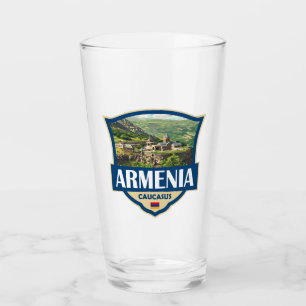 Verre Armenia Illustration Rétro Badge