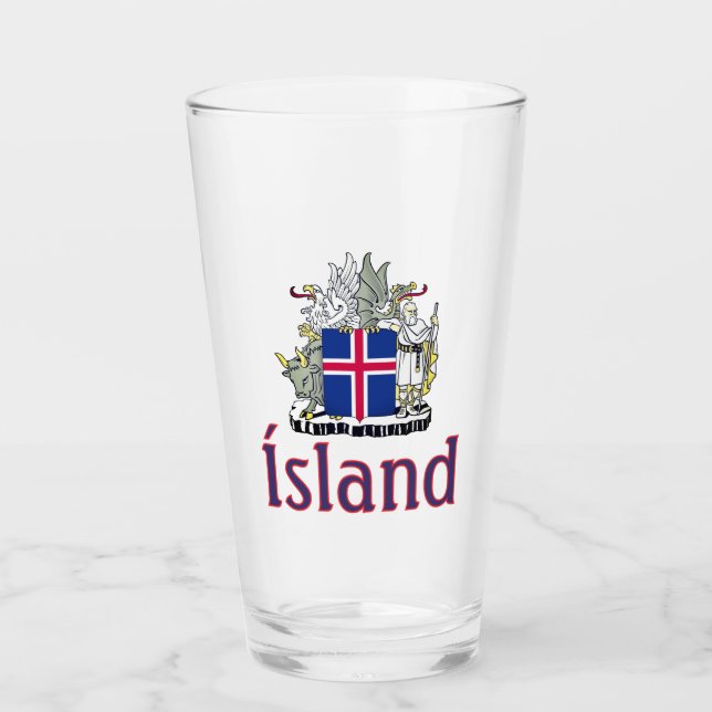 Verre Armoiries de l'Islande (Devant)