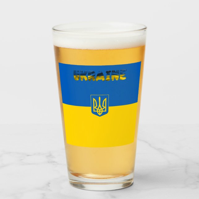 Verre Armoiries de l'Ukraine  (Devant (rempli))
