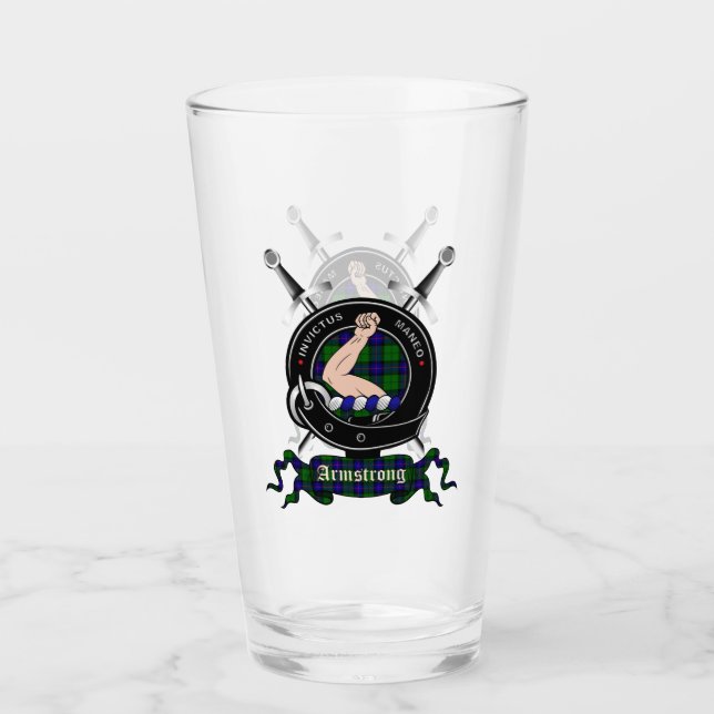 Verre Armstrong Clan Badge Pint Glass (Devant)