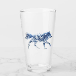 Verre Art abstrait du loup : Illustration géométrique d'