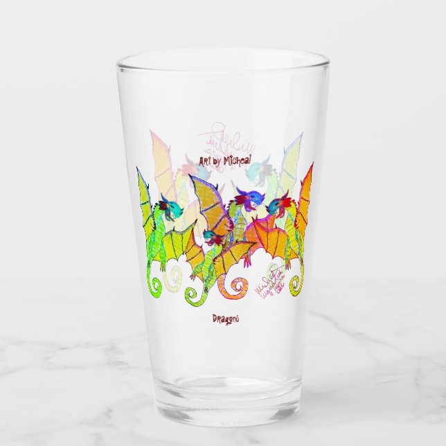 Verre Art de Micheal Dragons Tumbler Glass (Devant)