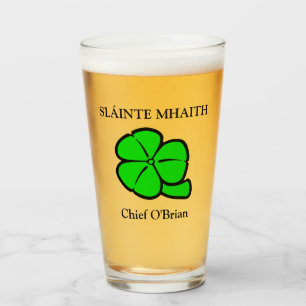 Verre Art floral de la Saint-Patrick Trèfle vert