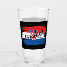 Artistic Brushstroke Croate Flag