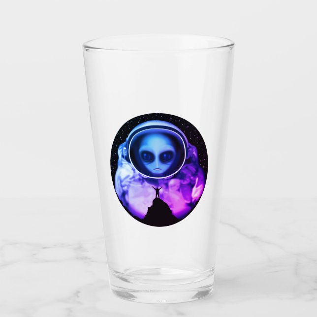 Verre Astronaute Alien rétro (Devant)