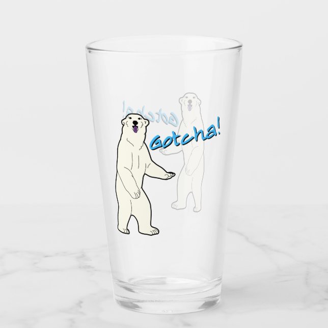 Verre Atlas l'ours blanc amical (Devant)