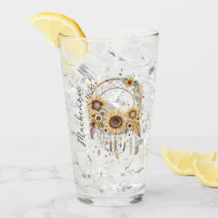 Verre Attrape-rêve bohème à l'aquarelle
