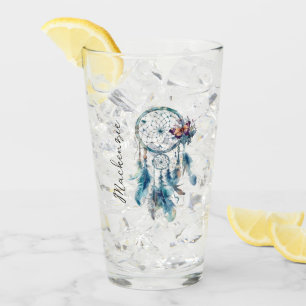 Verre Attrape-rêve bohème à l'aquarelle