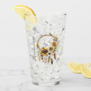Verre Attrape-rêve bohème à l'aquarelle