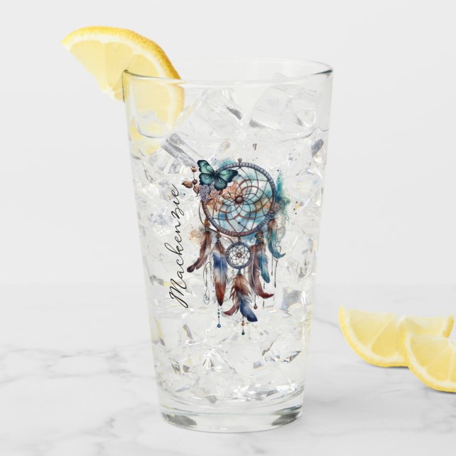 Verre Attrape-rêve Bohème Aquarelle (Devant glace)