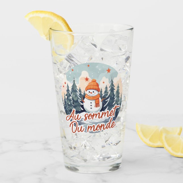 Verre Au sommet du monde (Devant glace)