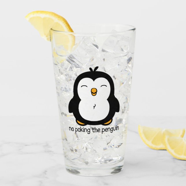 Verre Aucun pousser le pingouin (Devant glace)