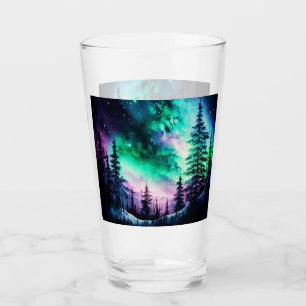 Verre Aurora céleste boréale Lumières nord vives