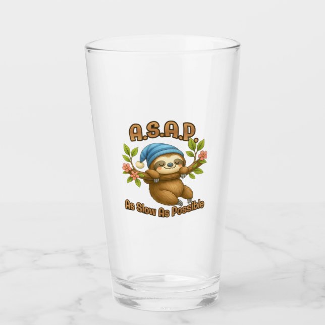 Verre Aussi Lent Que Possible - Joli Sloth ASAP Classic  (Devant)