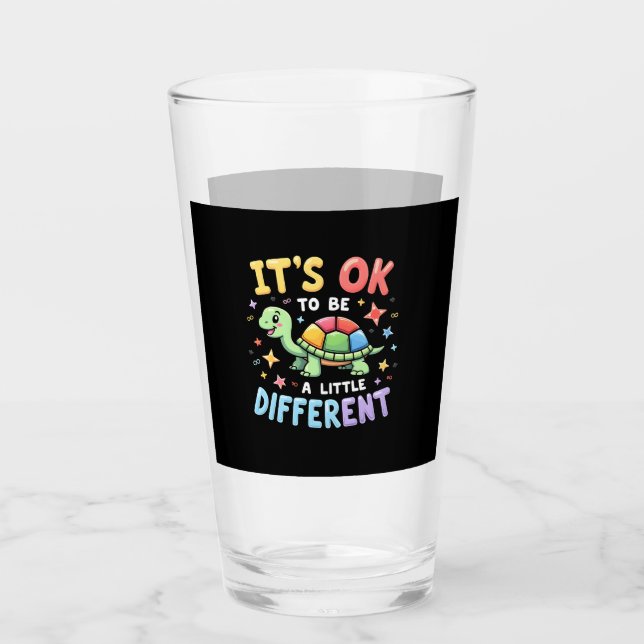 Verre Autism Awareness It's Ok To Be A Little Different  (Devant)