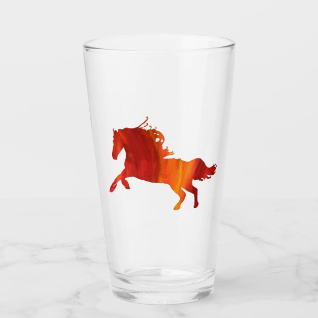 Verre Autocollant de cheval de feu (Devant)