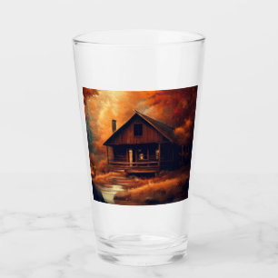 Verre Automne/Automne/Halloween/Peinture rustique