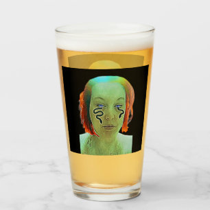 Verre Autoportrait d'une femme serpent