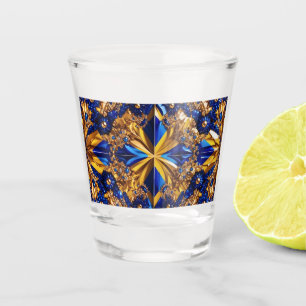 Verre avec des couleurs suédoises