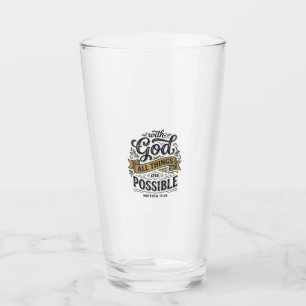 Verre Avec Dieu, toutes choses sont possibles Vintage ch