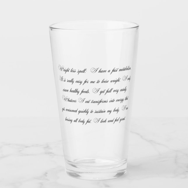 Verre avec épisode de perte de poids (Devant)