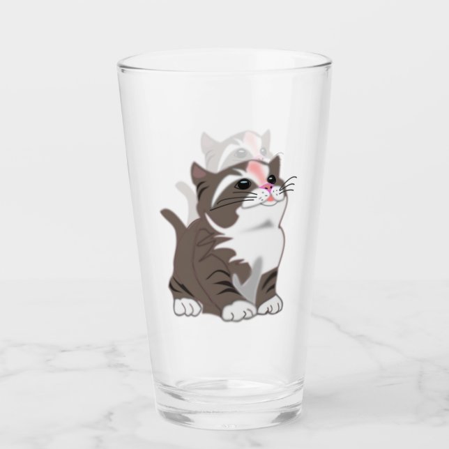 Verre avec Little Kitten (Devant)