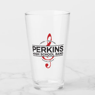 Verre avec logo du groupe Perkins