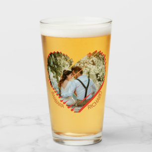 Verre Ayez un petit nom de photo de coeur