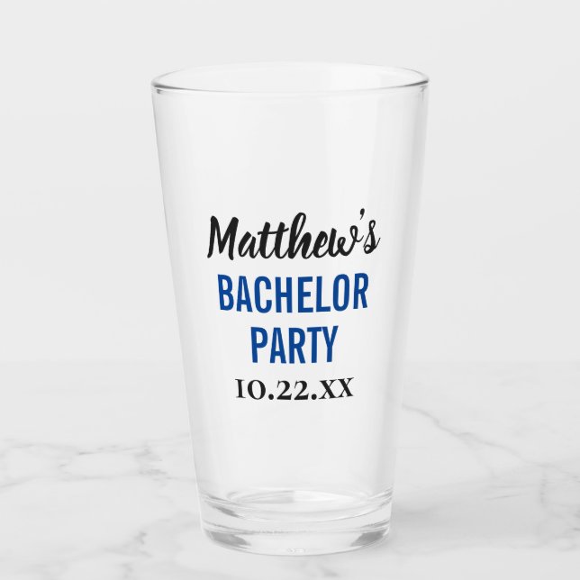Verre Bachelor Party Favoriser la typographie moderne Be (Devant)
